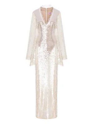 MANUR&Iacute; Cl&eacute;o sequin maxi dress