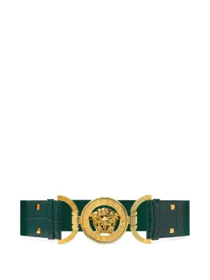 Versace Medusa '95 croc-effect belt 6 cm