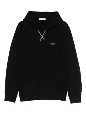 Givenchy cross-stitching logo-detail hoodie