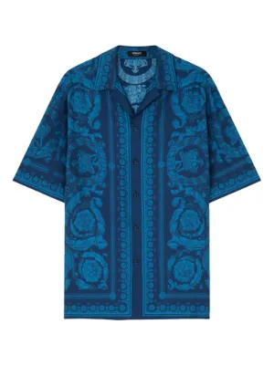Versace Barocco-print short-sleeve shirt