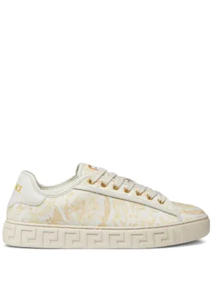 Versace Greca printed canvas sneakers