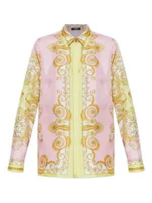 Versace printed silk twill shirt