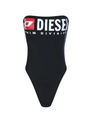 Diesel strapless swimsuit with Diesel denim division logo