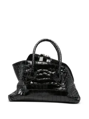 The Attico mini La Passeggiata crocodile-effect tote bag