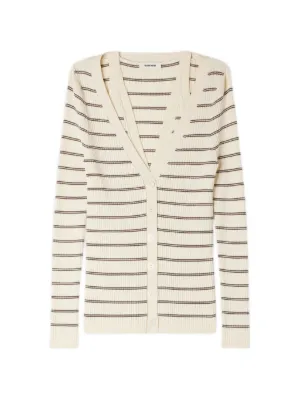 SANDRO striped ribbed cardigan