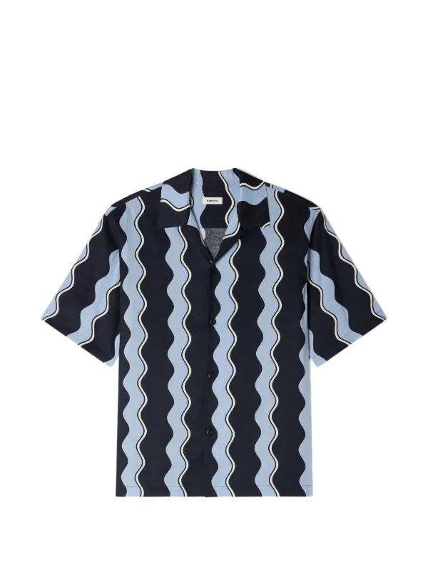 SANDRO printed linen shirt