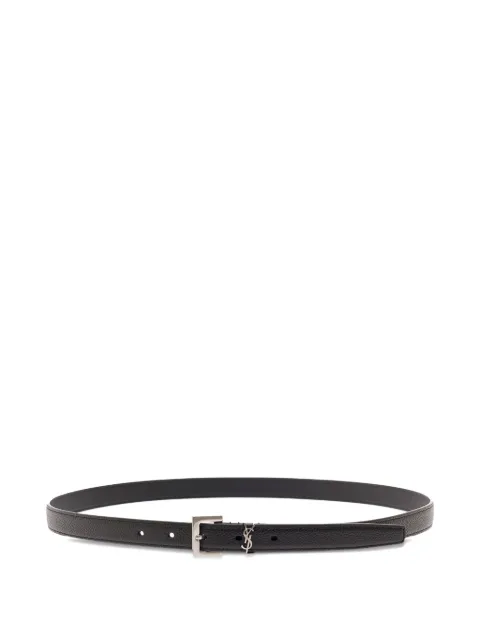 Saint Laurent Cassandre grained leather belt