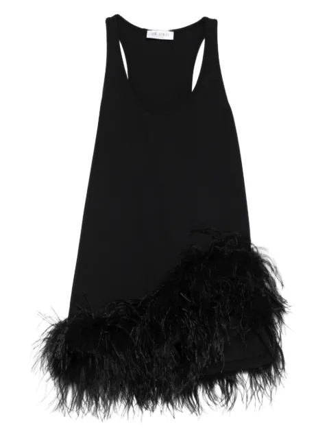 The Attico feather trim mini dress