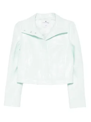 Courr&egrave;ges Reedition Vinyl buttoned collar jacket
