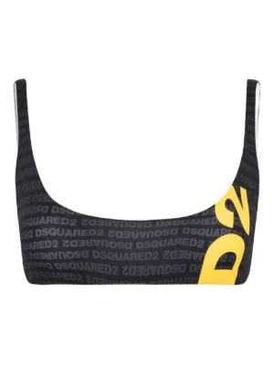 DSQUARED2 logo bikini top