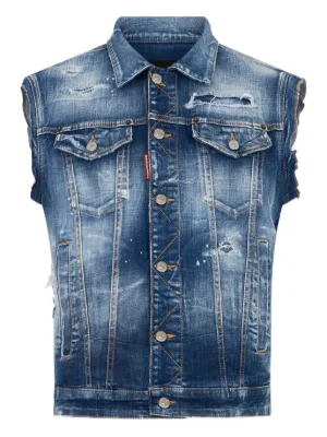 DSQUARED2 medium Side By Side wash classic vest