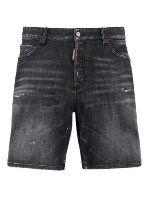 DSQUARED2 black fog marine shorts