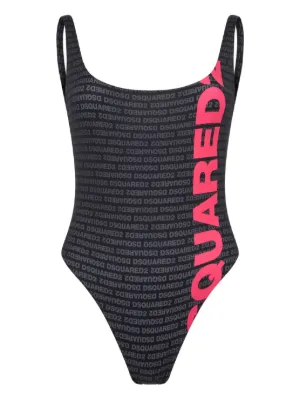DSQUARED2 logo-detail swimsuit