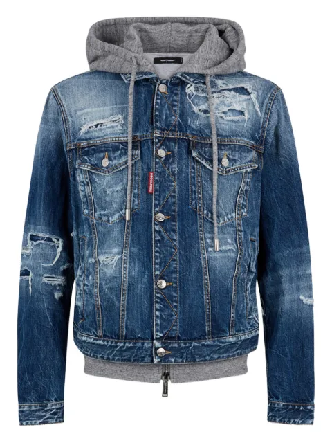 DSQUARED2 medium Ripped wash over jeans jacket