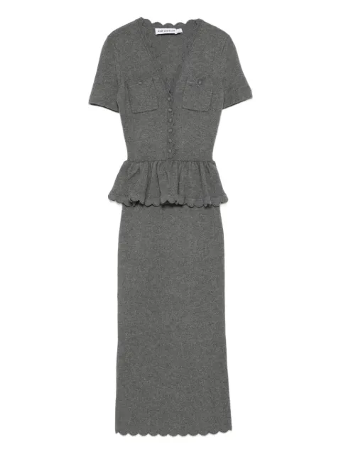 Self-Portrait pocket peplum midi dress