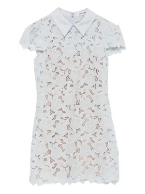 Self-Portrait floral lace mini dress