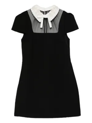 Self-Portrait beaded collar mini dress