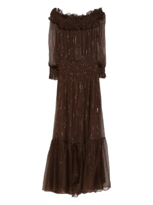 Self-Portrait georgette maxi dress
