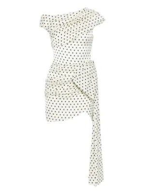 Self-Portrait polka-dot cocktail mini dress