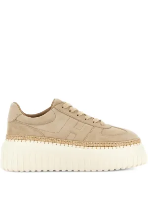 Hogan H-Stripes suede platform sneakers