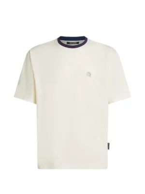 Karl Lagerfeld striped neck Ikon relaxed T-shirt
