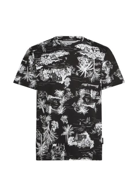 Karl Lagerfeld Villa la Vigie print T-shirt