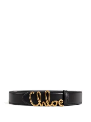 Chloé logo-buckle leather belt