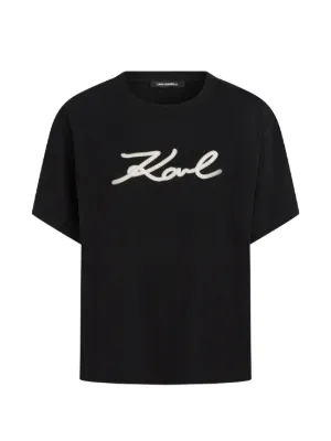 Karl Lagerfeld Signature rope detail T-shirt