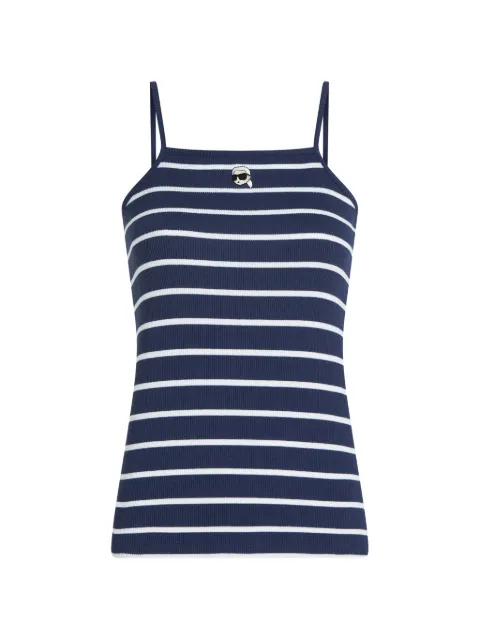 Karl Lagerfeld  Ikon striped-pattern tank top