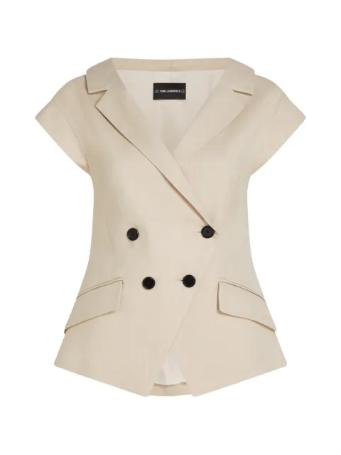 Karl Lagerfeld short-sleeve double-breasted top