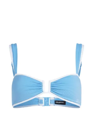Karl Lagerfeld Signature bandeau bikini top