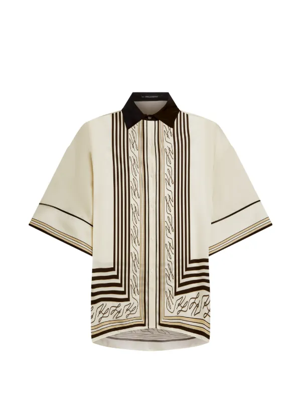Karl Lagerfeld striped-pattern shirt