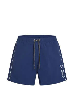 Karl Lagerfeld logo-print swim shorts