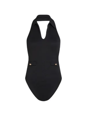 Karl Lagerfeld collar detail swimsuit