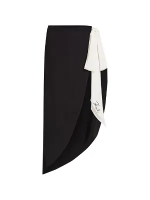 Karl Lagerfeld sheer bow pareo