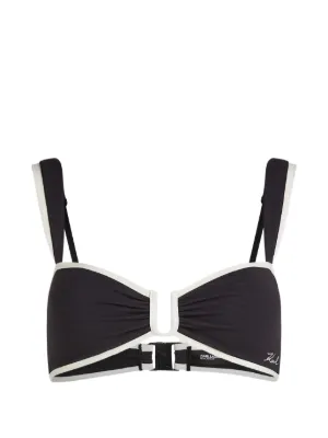 Karl Lagerfeld Signature bandeau bikini top