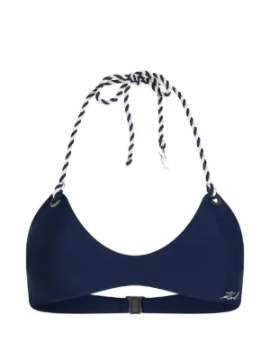 Karl Lagerfeld Signature nautical bandeau bokini top