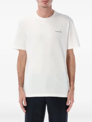 Golden Goose T-shirt in aged white cotton jersey