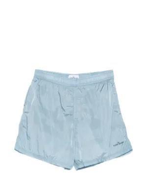 Stone Island B100002 water reactive faded camo shiny nylon shorts