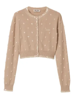 Miu Miu embroidered cashmere cardigan