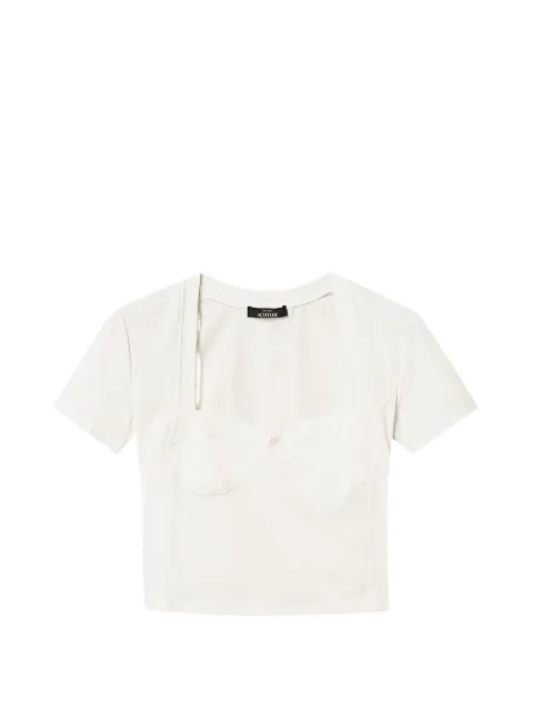 TWINSET bustier T-shirt with shaped collar