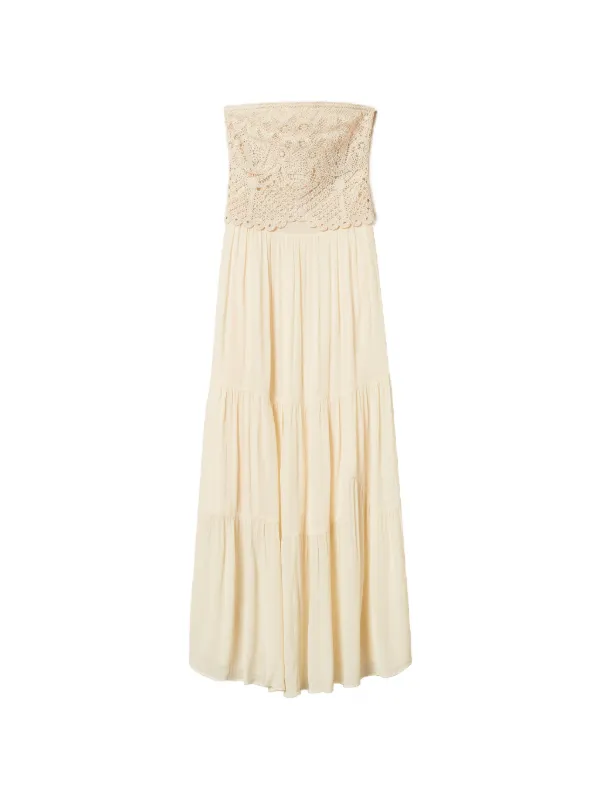 TWINSET long crochet and muslin dress