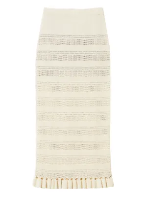 TWINSET knit midi skirt with ruffles