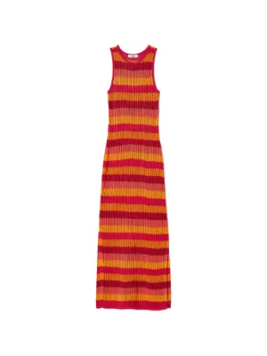 TWINSET striped knit midi dress
