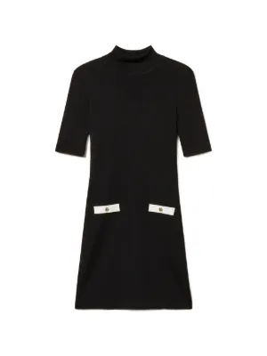 TWINSET short striped knit dress