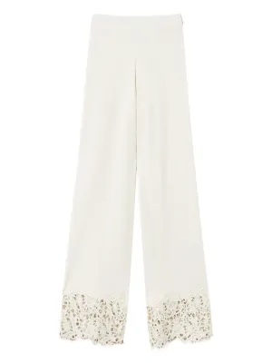 TWINSET knit trousers with lace