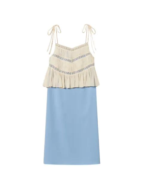 TWINSET lace-trim midi dress