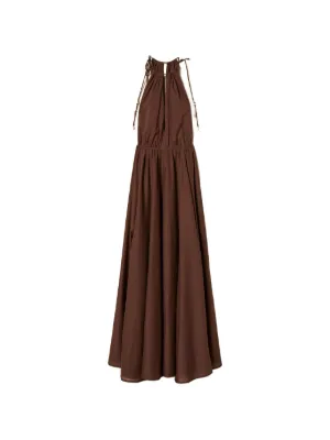 TWINSET halter slit maxi dress