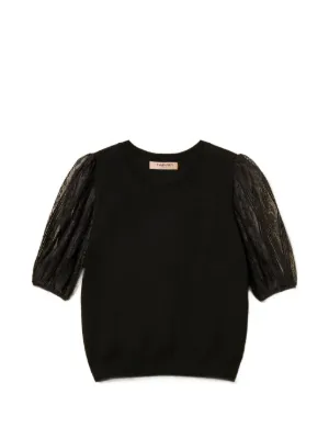 TWINSET short-sleeve jumper with lace