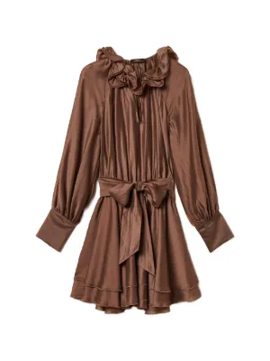 TWINSET short voile dress with ruffles